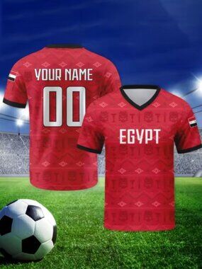 Egypt Soccer Jersey - Red National Team Style Football Shirt